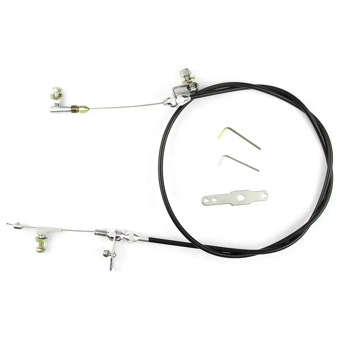 KDP-20PGBLDU – LOKAR Auto Trans Kickdown Cable, For Use With Powerglide Transmission 48 Inch Black Housing With Polis...